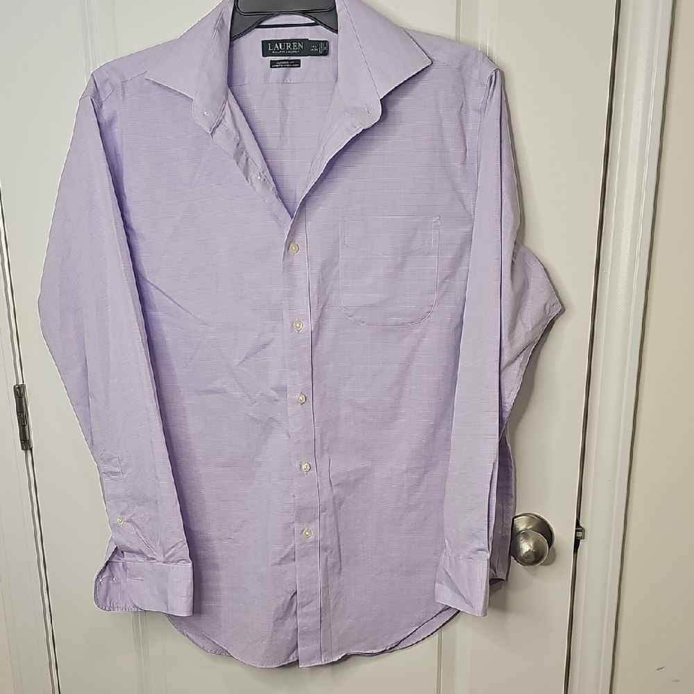 Ralph Lauren Light Purple Men's Button Down Shirt Size‎ 16.5 34/35